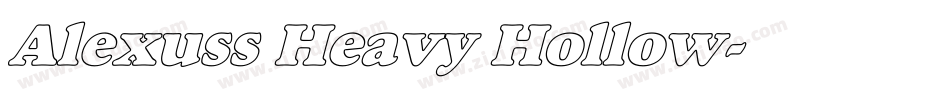 Alexuss Heavy Hollow字体转换